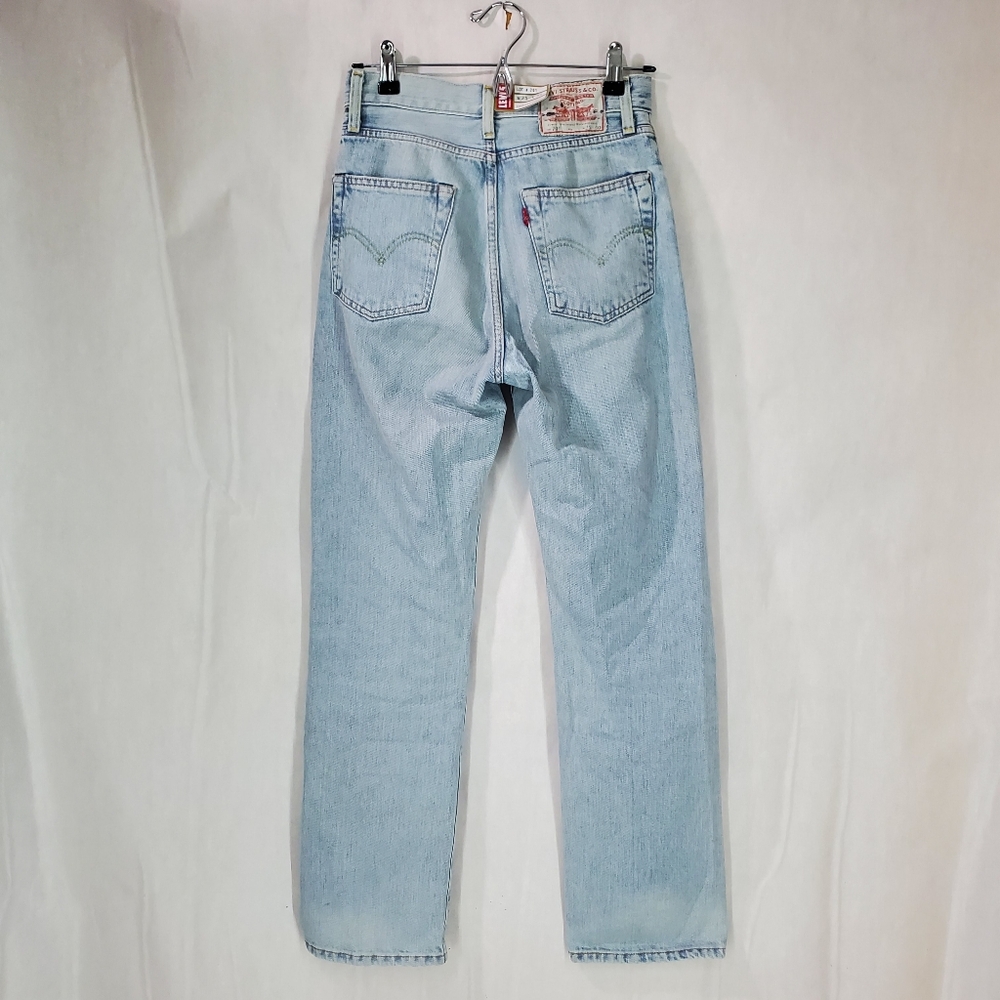 Levi's LVC 701 1950s Jeans Women Sz 25 X 30 Blue‎ Denim Pink Selvedge Big E Tab - Picture 2 of 13